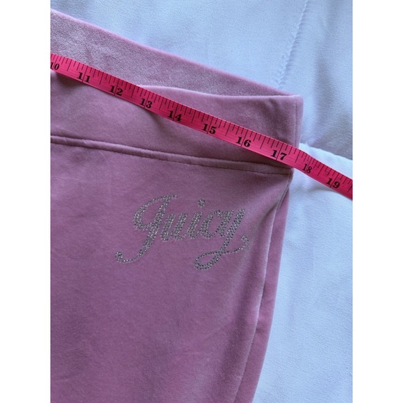 NEW! NWT Juicy Couture Velour OG Bling Tracksuit Hoodie & Pant Set Rose Size L - Picture 10 of 11